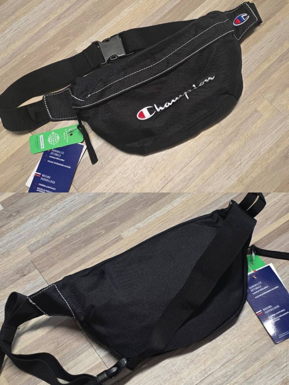 🇬🇪🔺️NWT Champion Black Embroidered Logo Frequency Fanny Waist Pack